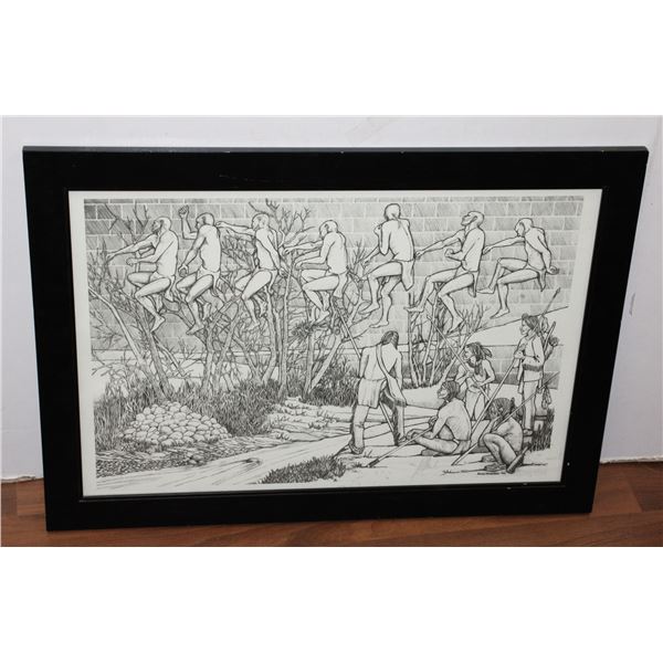 FRAMED ART WORK BY JAMES MARSHALL 1994