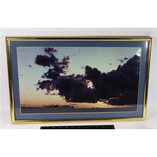 CLOUDY SKY FRAMED ART 22X14"