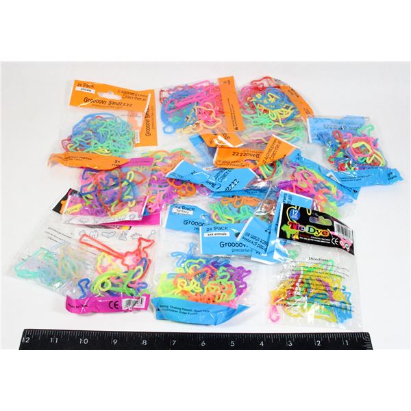 LARGE BAG OF GROOVY BANDS/FUN BANDS