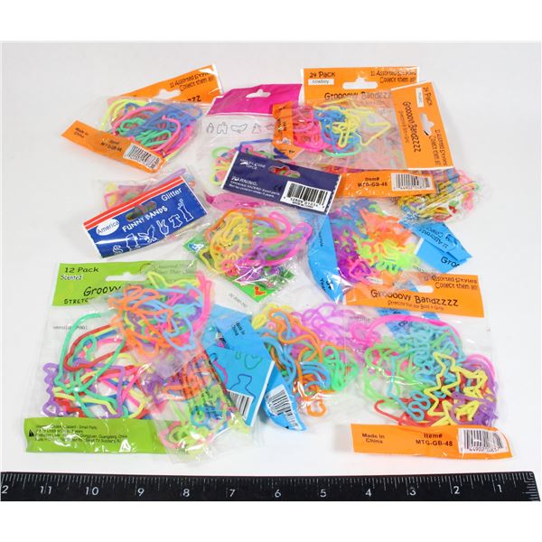LARGE BAG OF GROOVY BANDS/FUN BANDS