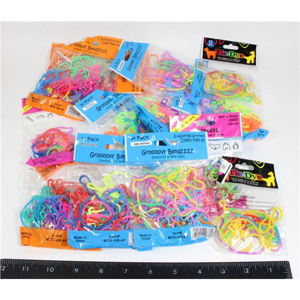 LARGE BAG OF GROOVY BANDS/FUN BANDS