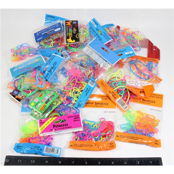 LARGE BAG OF GROOVY BANDS/FUN BANDS