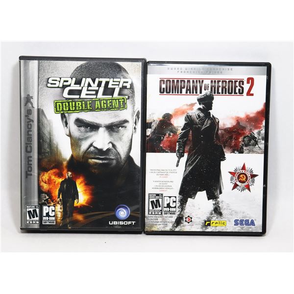LOT OF 2 PC GAMES INCL. SPLINTER CELL DOUBLE AGENT