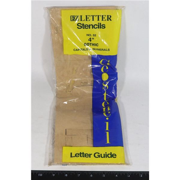 NEW OLD STOCK EZLETTER 4" GOTHIC STENCILS