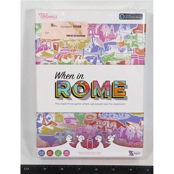 NEW WHEN IN ROME TRIVIA GAME