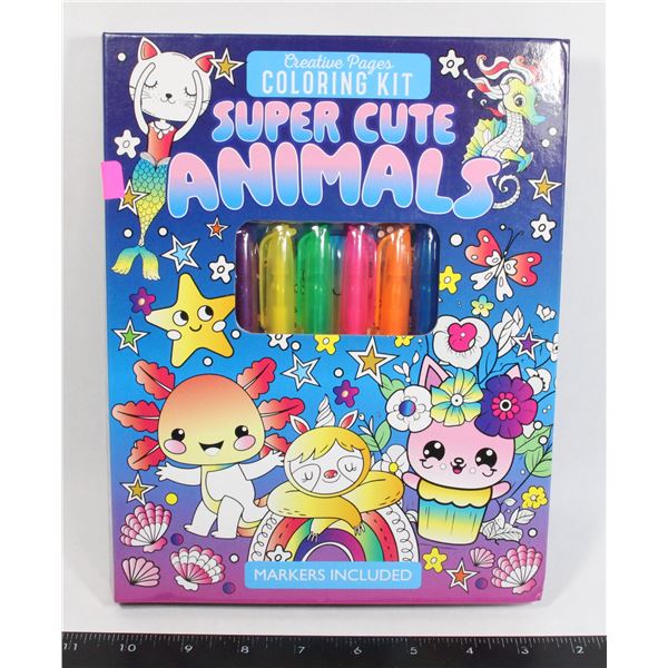SUPER CUTE ANIMALS COLOURING KIT