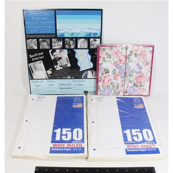 LOT OF LINED PAPER AND CRAFTING PAPER