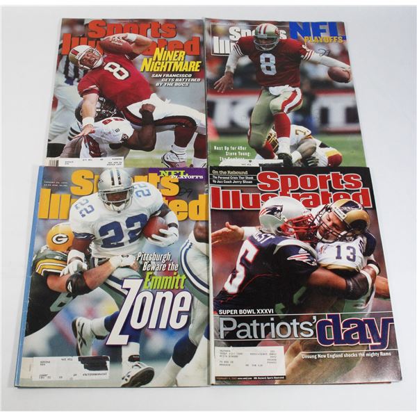 FOUR SPORTS ILLUSTRATED FOOT BALL THEME ISSUES