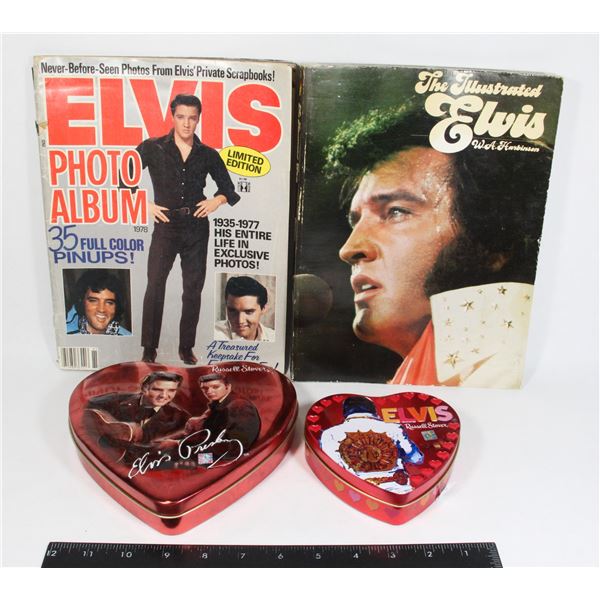 LOT OF ELVIS ITEMS (BOOK AND MAGAZINE)