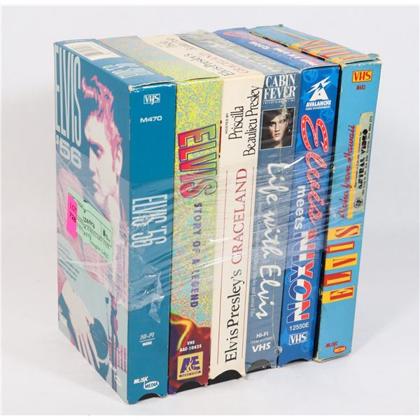 4 ELVIS VHS DOCUMENTARY TYPE MOVIES SOLD WITH