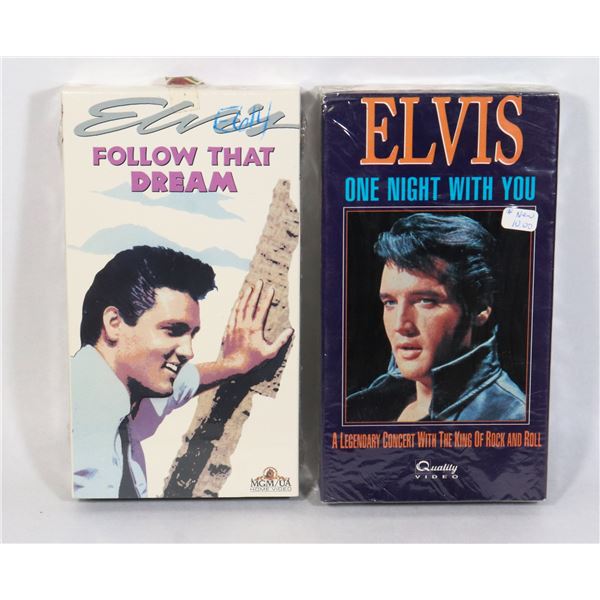 TWO FACTORY SEALED ELVIS VHS TAPES INCLUDING