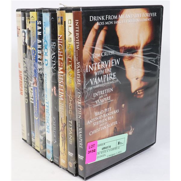 INTERVIEW WITH A VAMPIRE & ASSORTED DVD'S