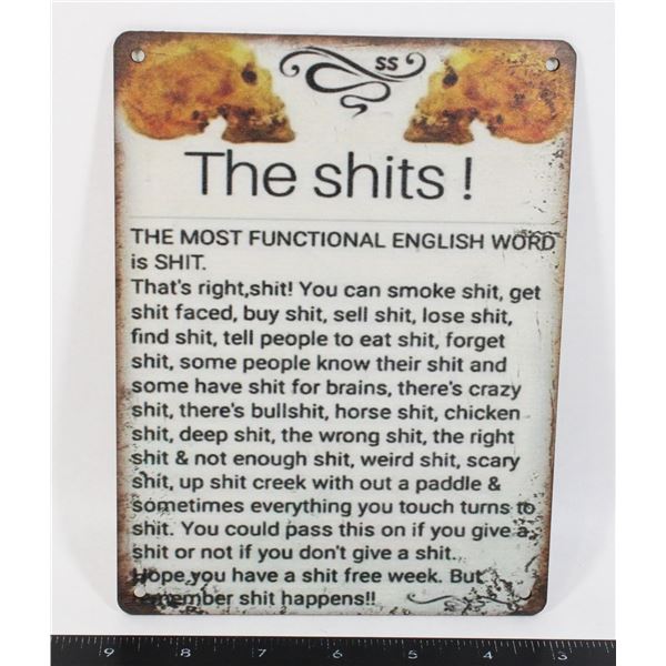 NEW THE SHITS! WOOD SIGN. THE MOST FUNCTIONAL