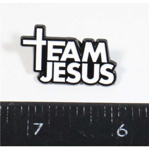 NEW TEAM JESUS WITH A CROSS LAPEL PIN