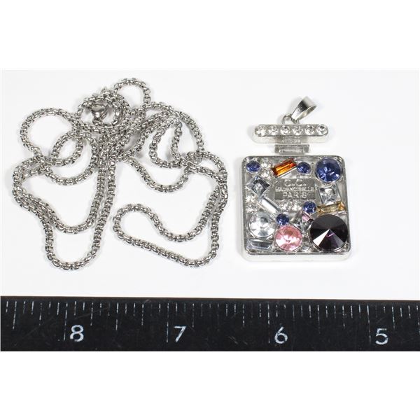 NEW RHINESTONE ACCENT PERFUME BOTTLE DESIGN