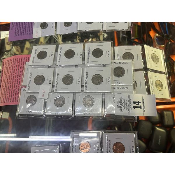 Westward Journey Nickel Series, 14 Buffalo Nickels