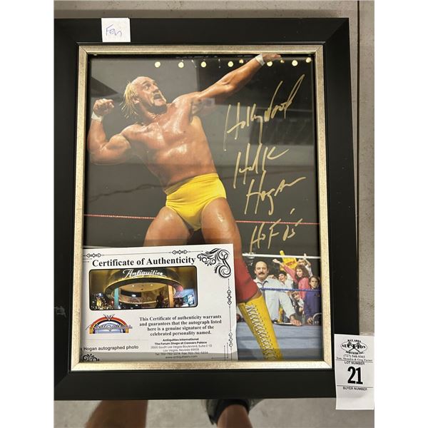 Hulk Hogan Framed Autographed Photo w/COA
