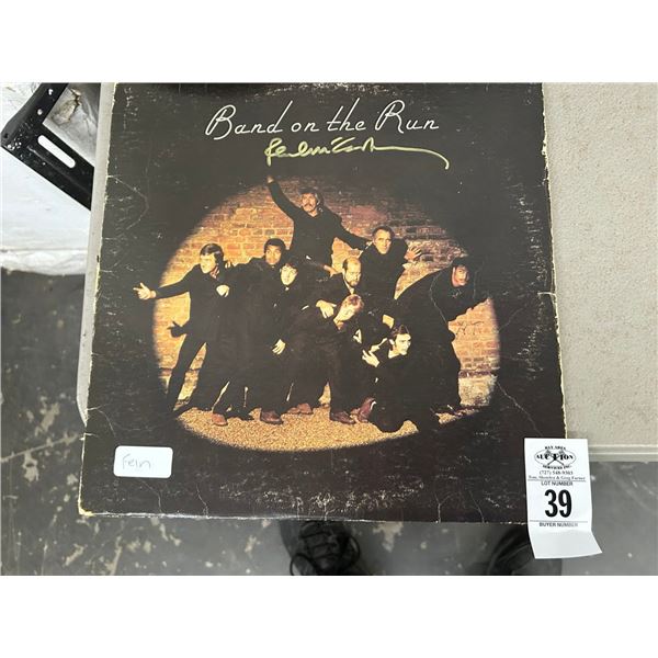 Paul McCartney Wings Band On The Run Album - Autographed