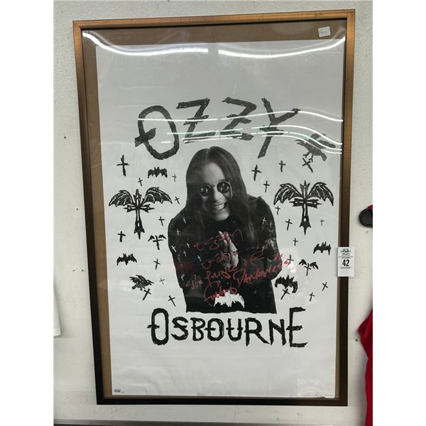 Ozzy Osbourne Framed Poster Autographed Ozzy Prince of Darkness