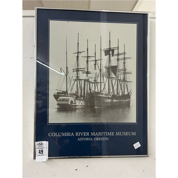 Framed Columbia River Maritime Poster