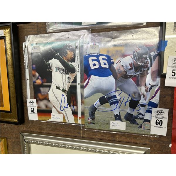 Framed Autographed Photo Chris Houan