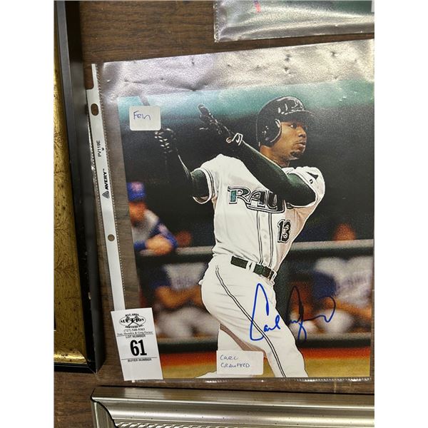 Carl Crawford Autographed Photo
