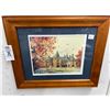Image 1 : Framed Watercolor of Biltmore Estate/Disney Pumpkin Wall Art - Artist Signed