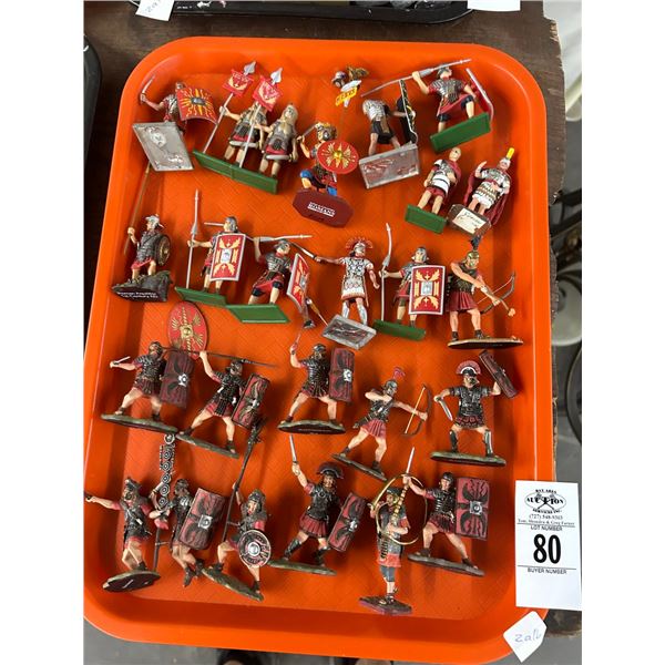Universal Studios Metal Roman Warrior Figurines