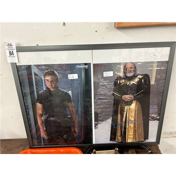 Avenger Jeremy Reiner/Thor Anthony Hopkins Autographed Photos