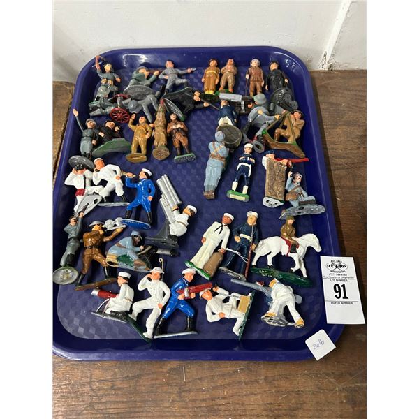 Asst. Vintage Metal Toy Soldiers