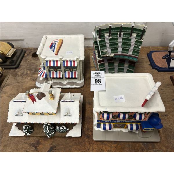 4-Chicago Cubs Hawthorn Village Collector Houses - 4 X $