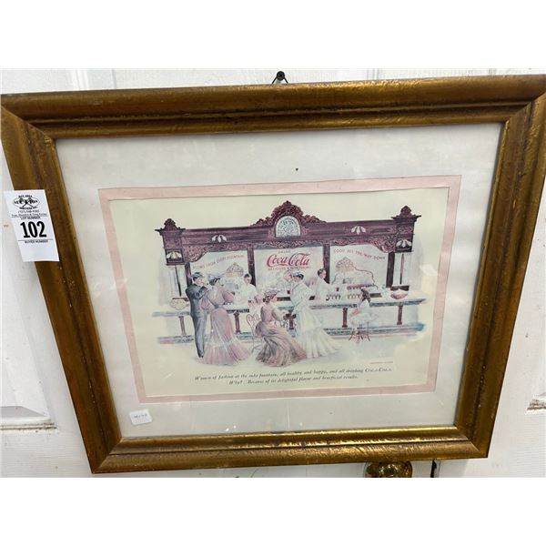 Framed Vintage Coca Cola Promotion