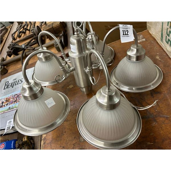 Brushed Metal 5 Light Chandelier