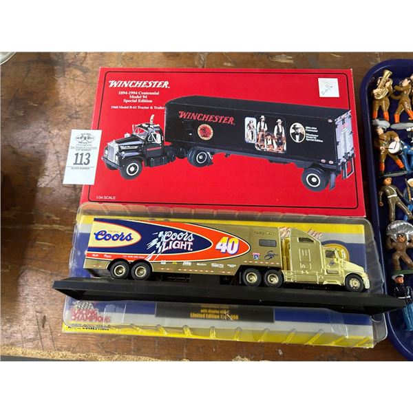 Winchester/Coors Light Die Cast Tractor Trailers - 2