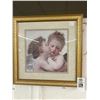 Image 1 : Framed Cherub Wall Art - 15"  X  15"
