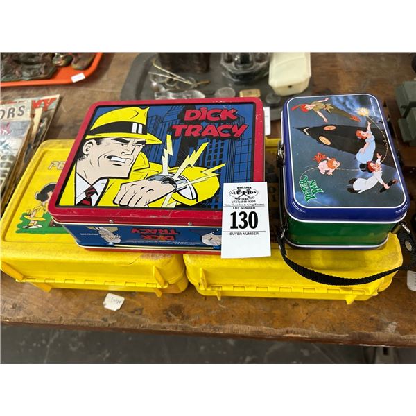 4-Dick Tracy/Peter Pan/Mork & Mindy/Peanuts Vintage Mailboxes - 4 X $