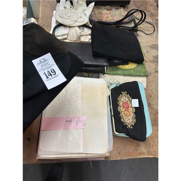 Ladie's Vintage Purses/Clutches/Gloves/Sewing Box