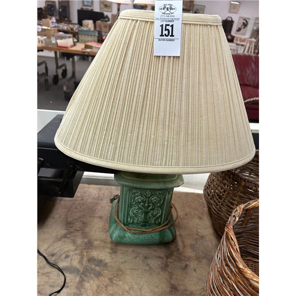 Green Glazed Lamp