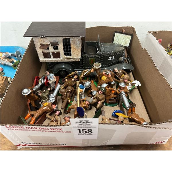 Asst. Vintage Metal Toy Soldiers/Truck