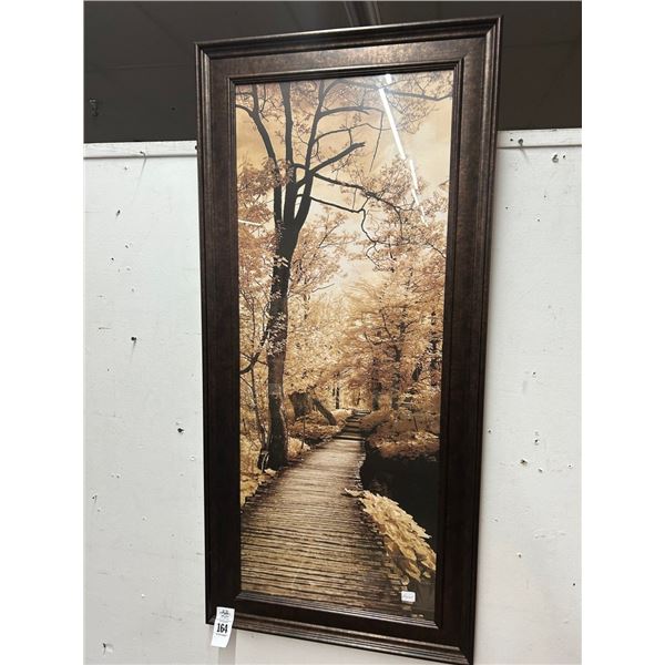 Framed Wooded Walkway Photo - 18"  X  40"