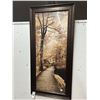 Image 1 : Framed Wooded Walkway Photo - 18"  X  40"