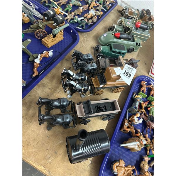 9-Vintage Military Model Car/Stagecoach - 9 X $
