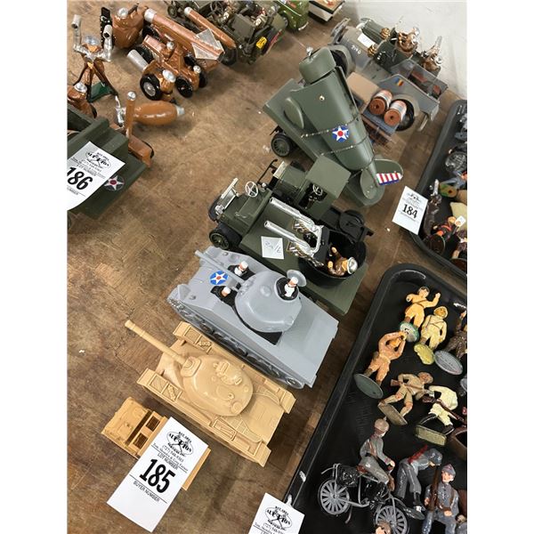 Military Metal/Plastic Die Cast Tank/Cars Models - 9