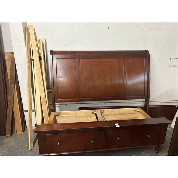 Cherry Queen Sleigh Bed
