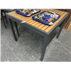 Image 1 : Alum Mocha w/Plank Top Patio Dining Table