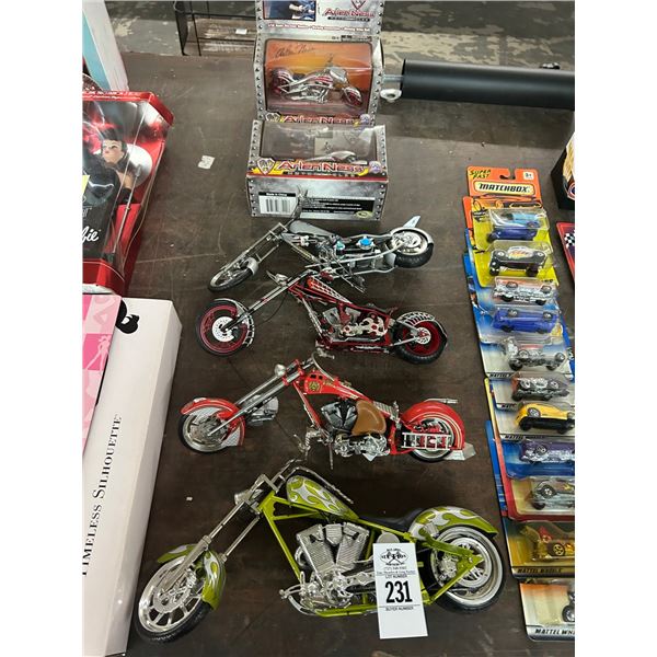 6-Die Cast Chopper Motorcycles - 6 X $