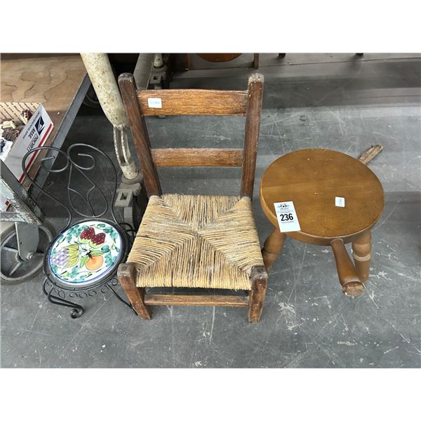 Vintage Stool, Child Chairs - 3