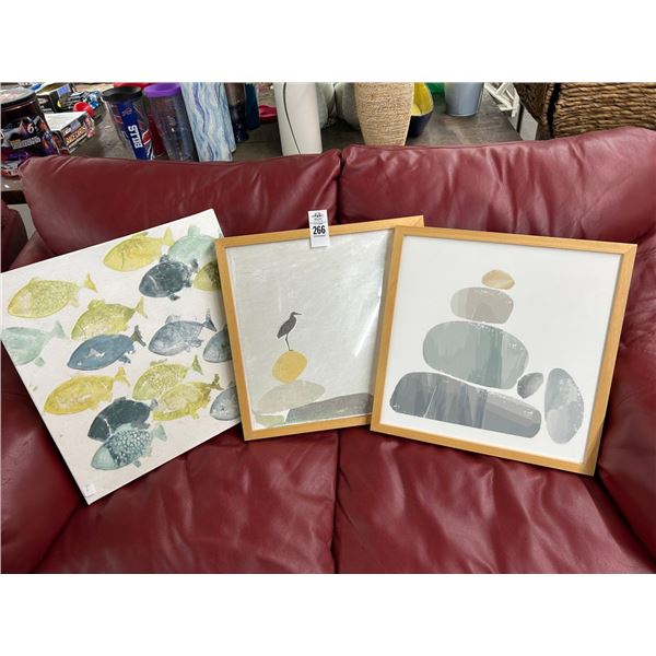 Sea Life Wall Art w/Weekly Planner - 4 Pc.