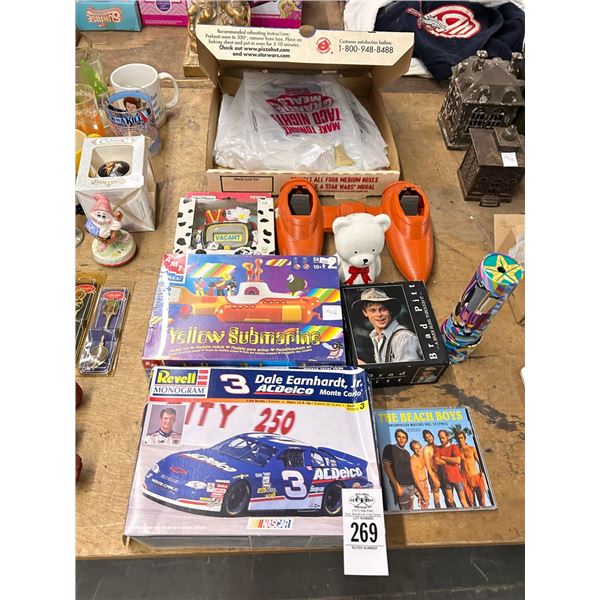 Dale Earnhardt Model, Beach Boys Disc, Brad Pitt Puzzle, Star Wars Keepsake Pizza