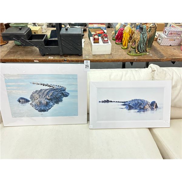 Unframed Alligator Wall Art - Artist Signed - 2